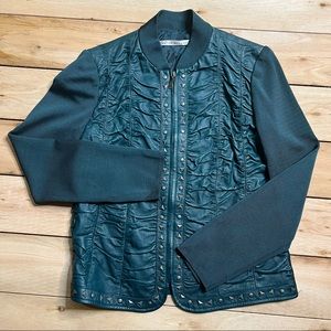 Peter Nygard Leather knit Studded Jacket